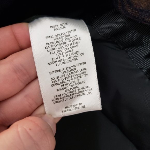 Pendleton North Shore Genuine Coyote Fur Trim Down Parka Coat - Picture 5 of 8